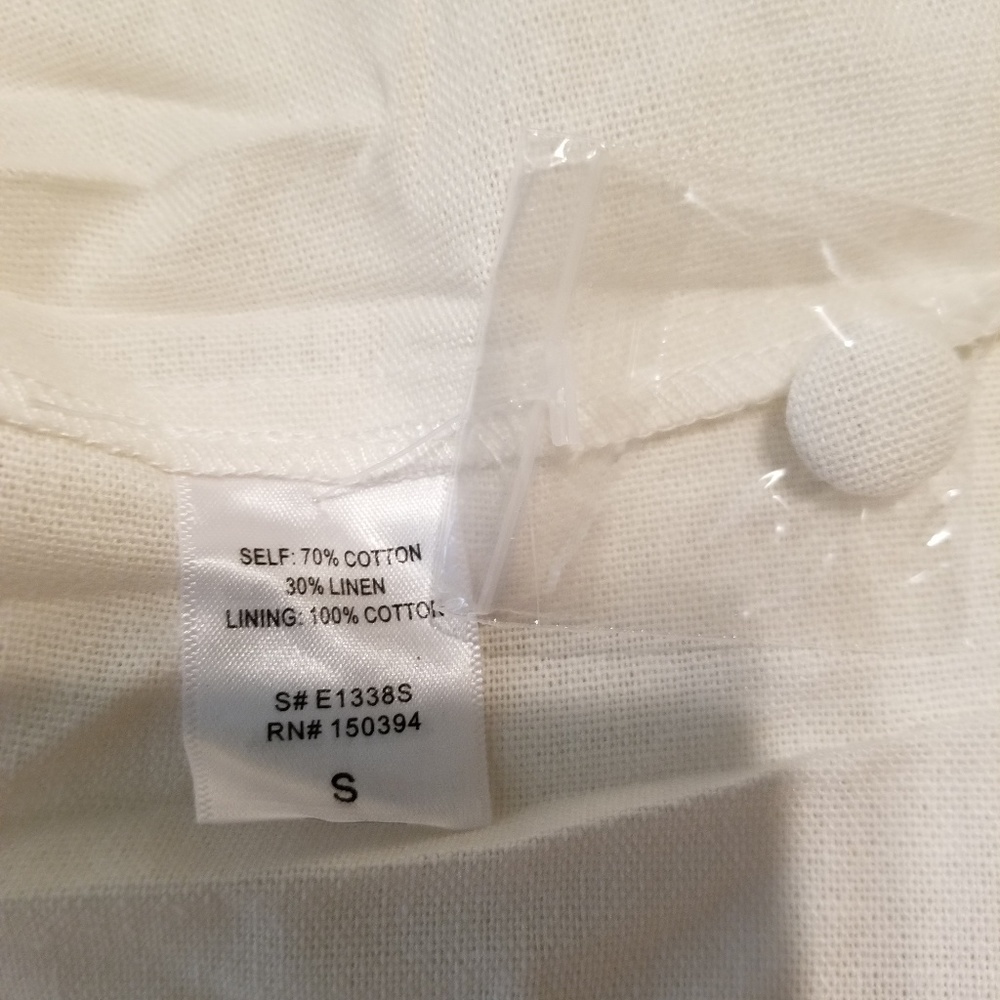 Last 1  Linen blend ivory midi skirt - Picture 6 of 6